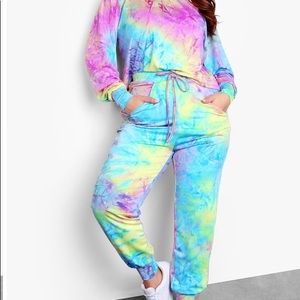 REBDOLLS Womens 4X Tie Dye Joggers/ Sweatpants
